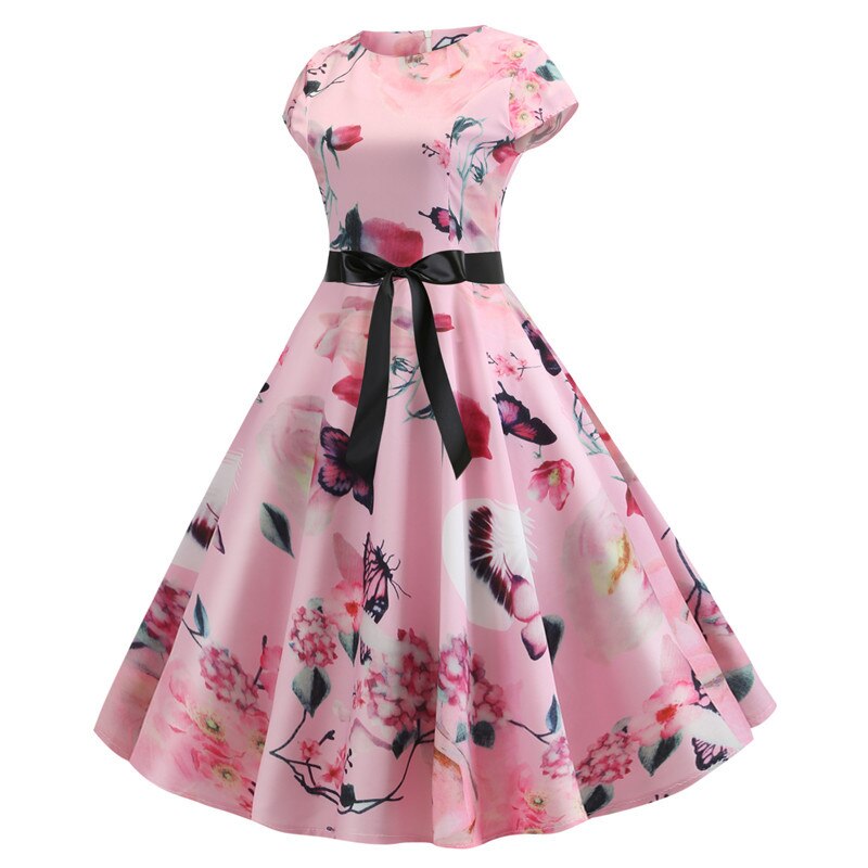 Floral Print Rockabilly Dress