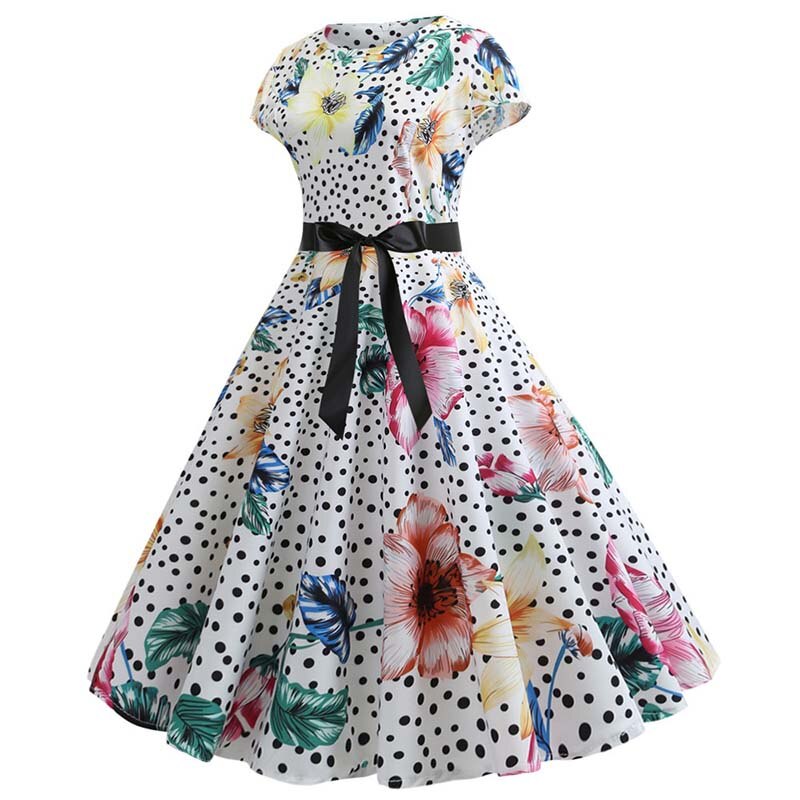 Floral Print Rockabilly Dress