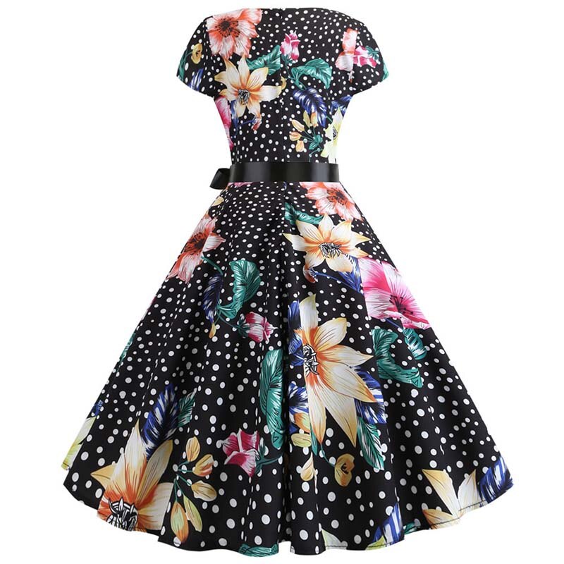 Floral Print Rockabilly Dress