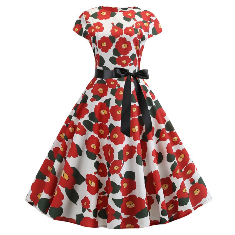Floral Print Rockabilly Dress