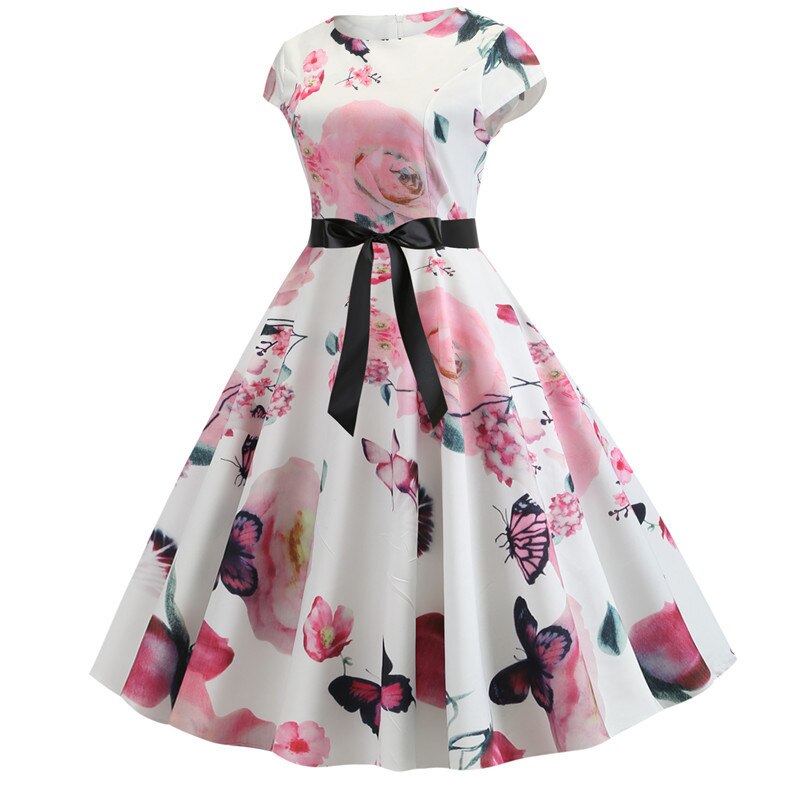 Floral Print Rockabilly Dress