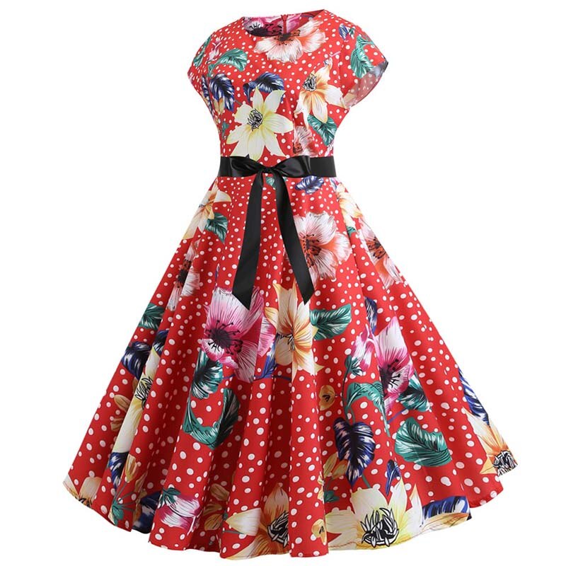 Floral Print Rockabilly Dress