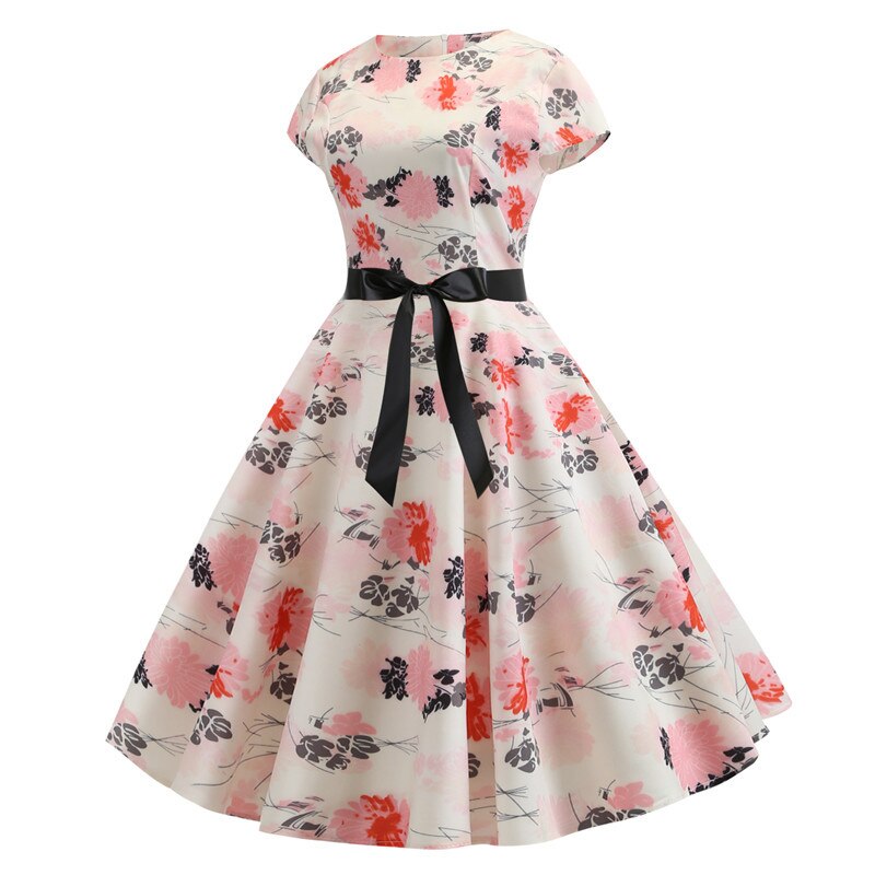 Floral Print Rockabilly Dress