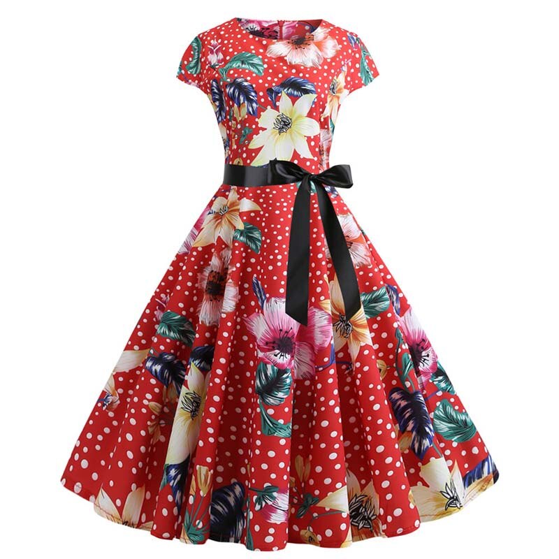 Floral Print Rockabilly Dress