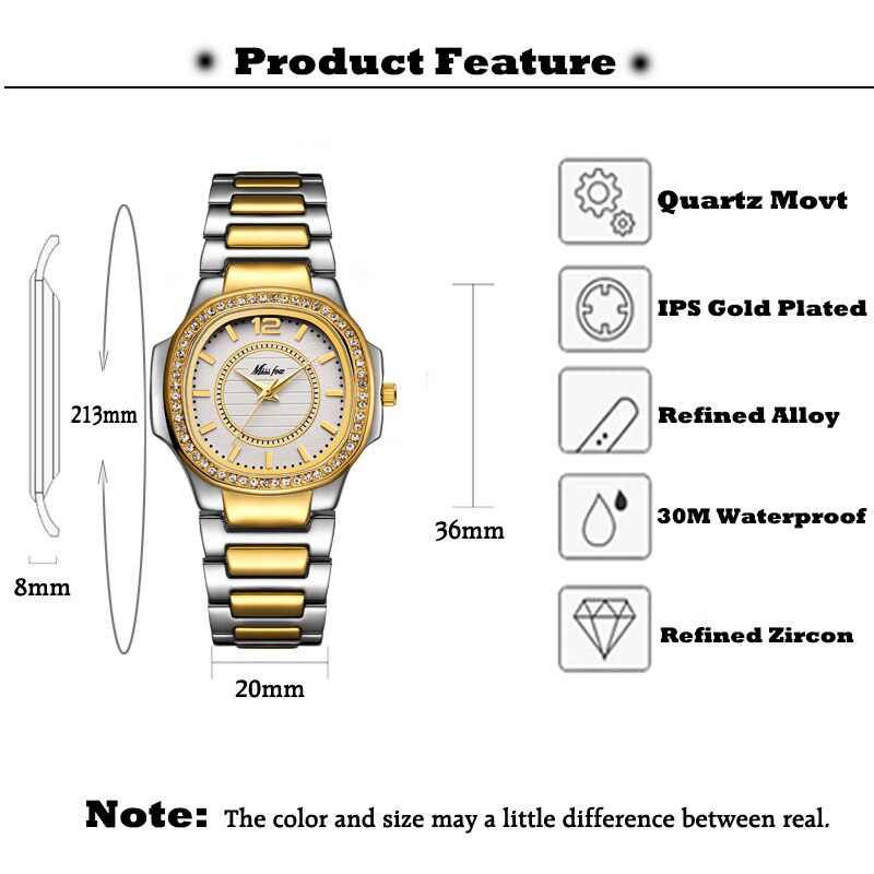 Golden Woman Arabic Number Watch Golden Woman Arabic Number Watch