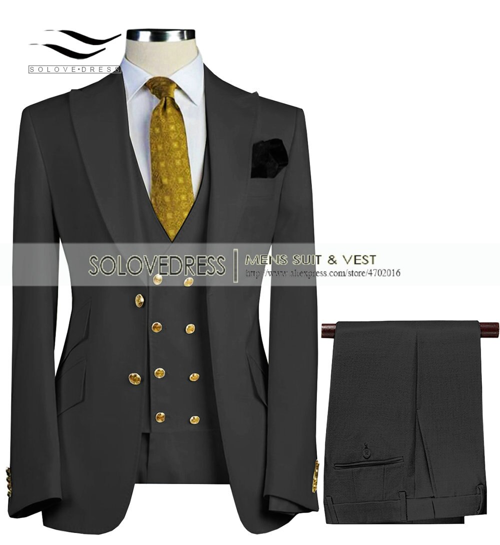 3 Pieces Slim Fit Business Men's Suit 3 Pieces Slim Fit Business Men's Suit