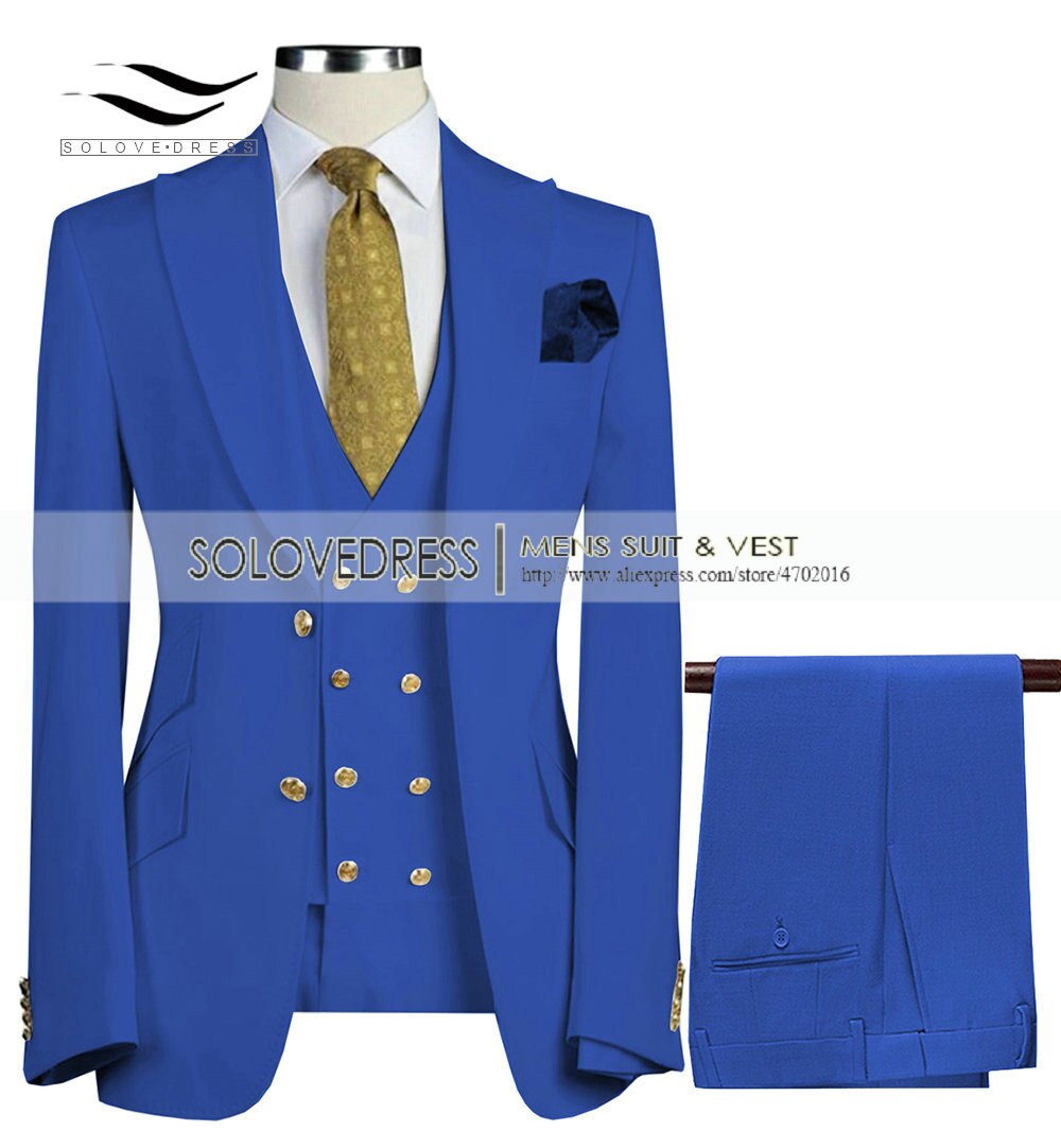 3 Pieces Slim Fit Business Men's Suit 3 Pieces Slim Fit Business Men's Suit