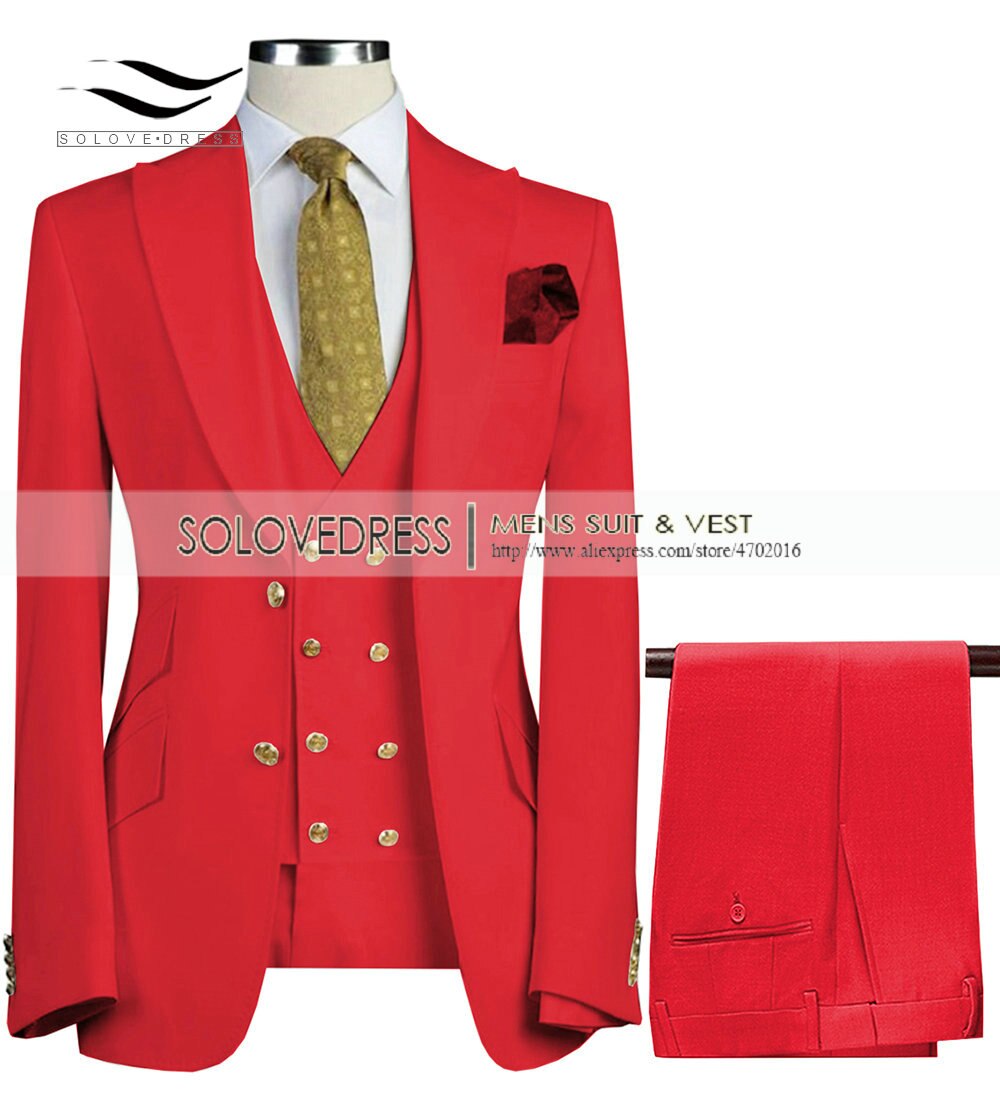 3 Pieces Slim Fit Business Men's Suit 3 Pieces Slim Fit Business Men's Suit