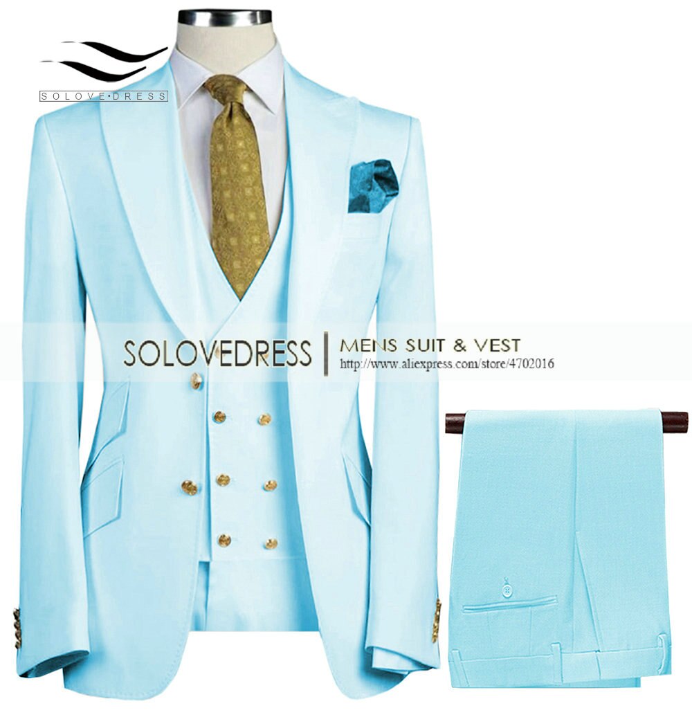 3 Pieces Slim Fit Business Men's Suit 3 Pieces Slim Fit Business Men's Suit