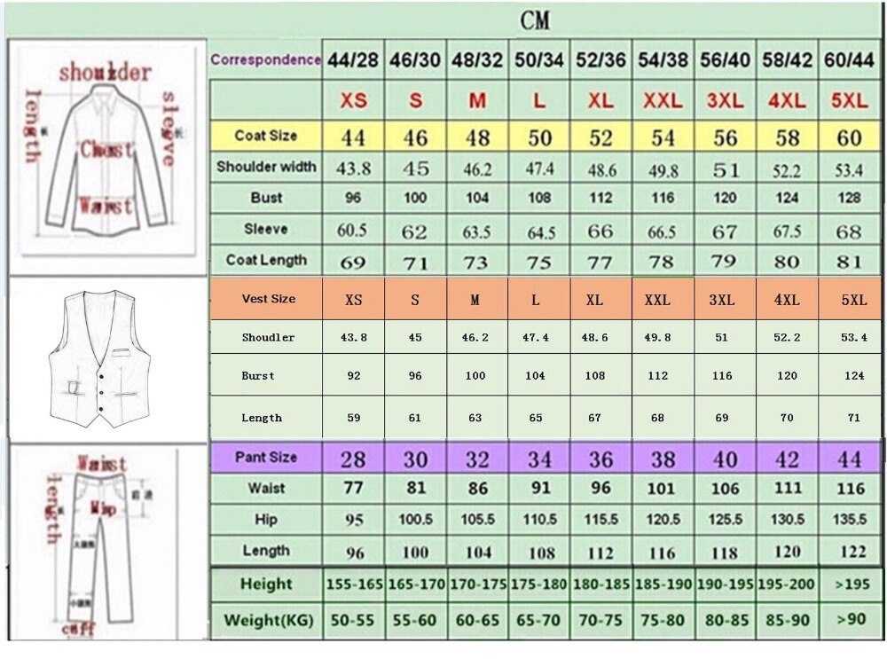 3 Pieces Slim Fit Business Men's Suit 3 Pieces Slim Fit Business Men's Suit