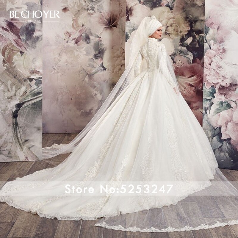 Muslim Long Sleeve 2 In 1 Detachable Ball wedding Gown Muslim Long Sleeve 2 In 1 Detachable Ball wedding Gown