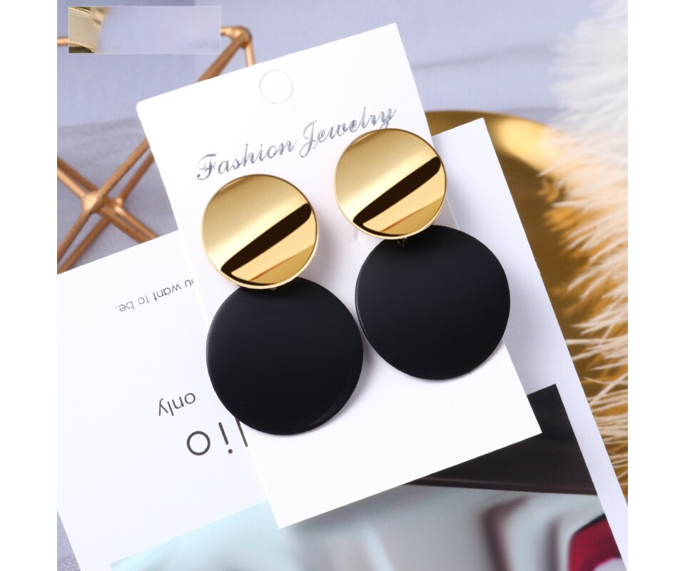 Geometric Gold Dangle Drop Earrings Geometric Gold Dangle Drop Earrings