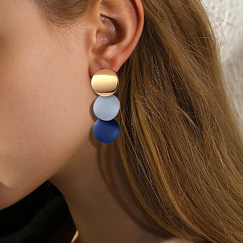 Geometric Gold Dangle Drop Earrings Geometric Gold Dangle Drop Earrings