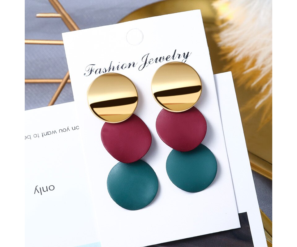 Geometric Gold Dangle Drop Earrings Geometric Gold Dangle Drop Earrings