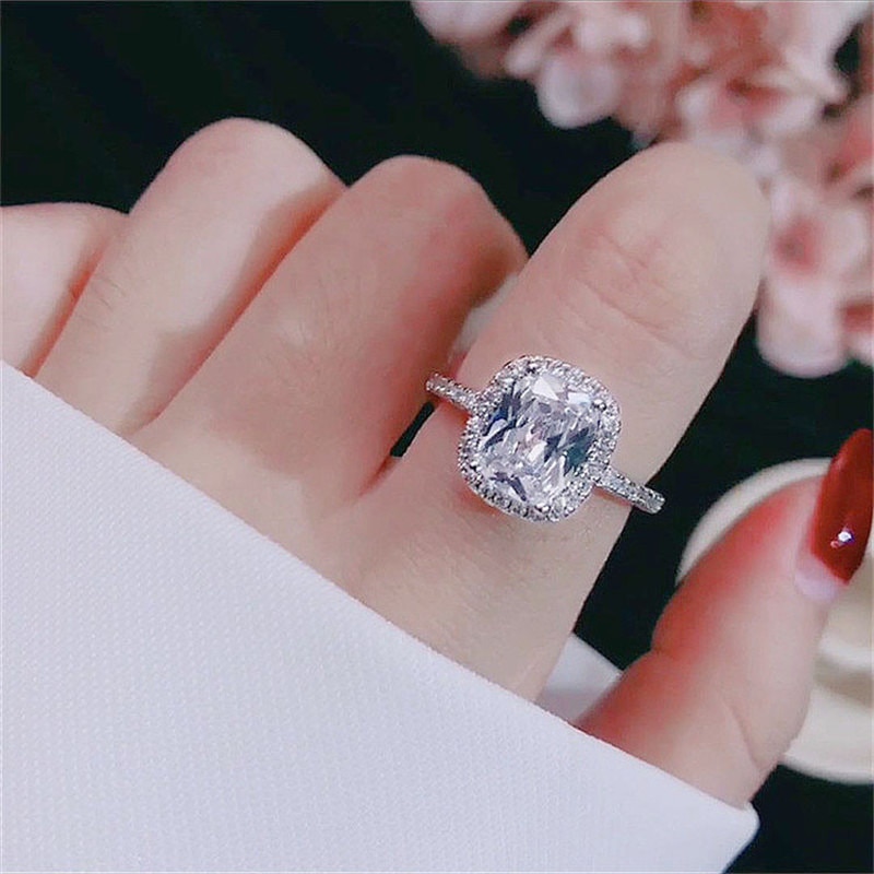Women Bridal Wedding Ring White Gold Color Women Bridal Wedding Ring White Gold Color