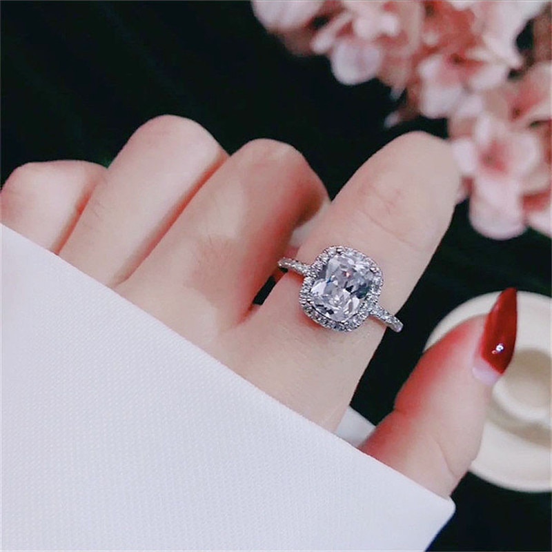 Women Bridal Wedding Ring White Gold Color Women Bridal Wedding Ring White Gold Color