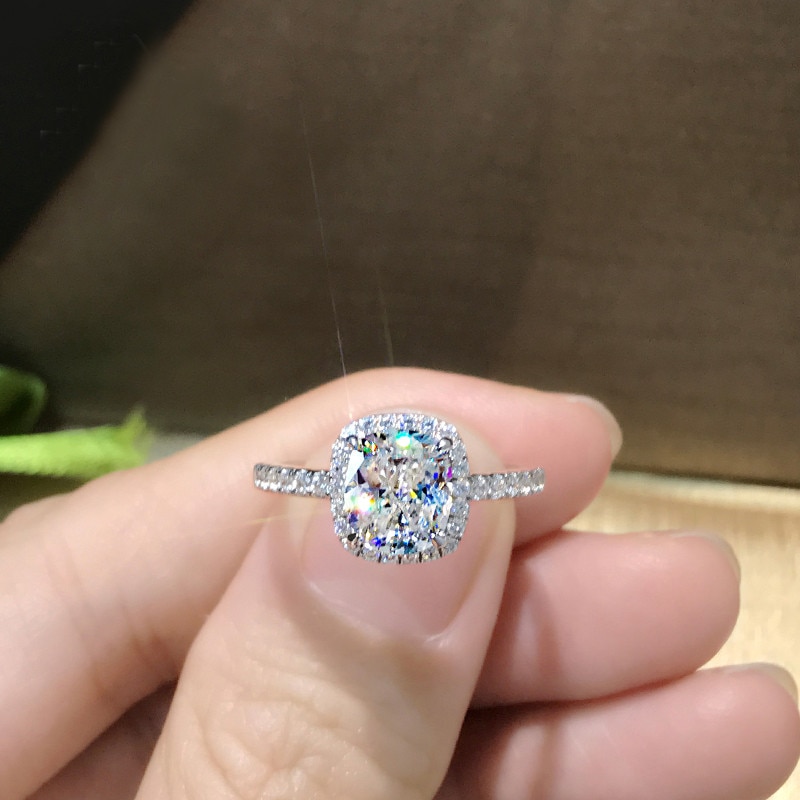 Women Bridal Wedding Ring White Gold Color Women Bridal Wedding Ring White Gold Color