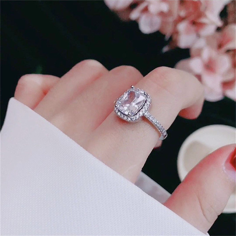 Women Bridal Wedding Ring White Gold Color Women Bridal Wedding Ring White Gold Color