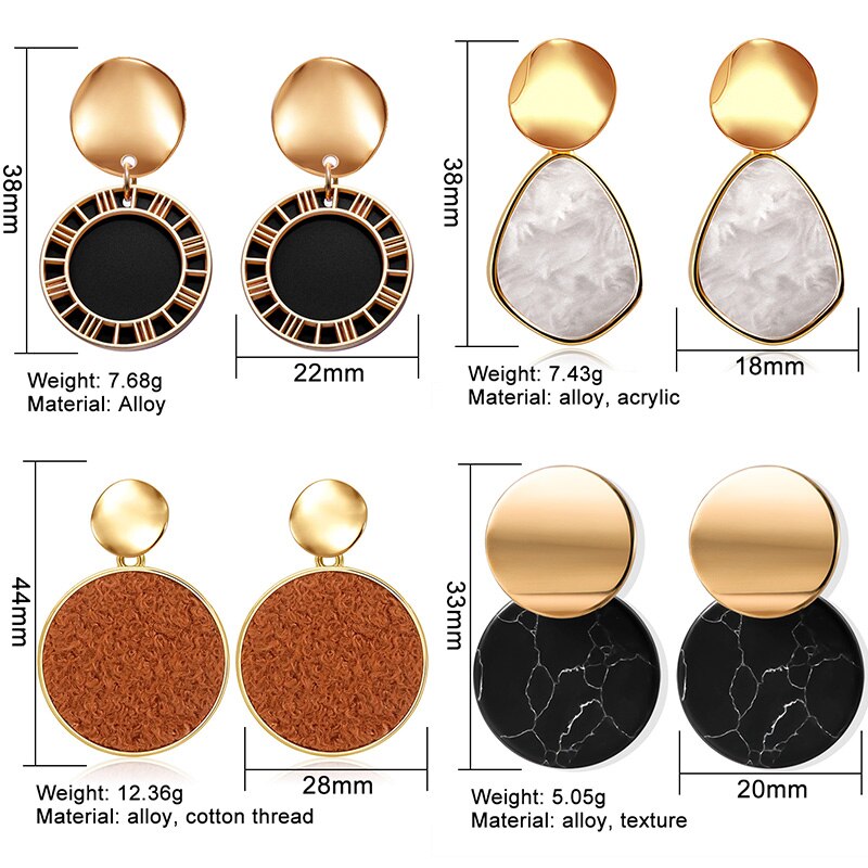 Gold Shell Fluff Dangle Drop Earrings Gold Shell Fluff Dangle Drop Earrings