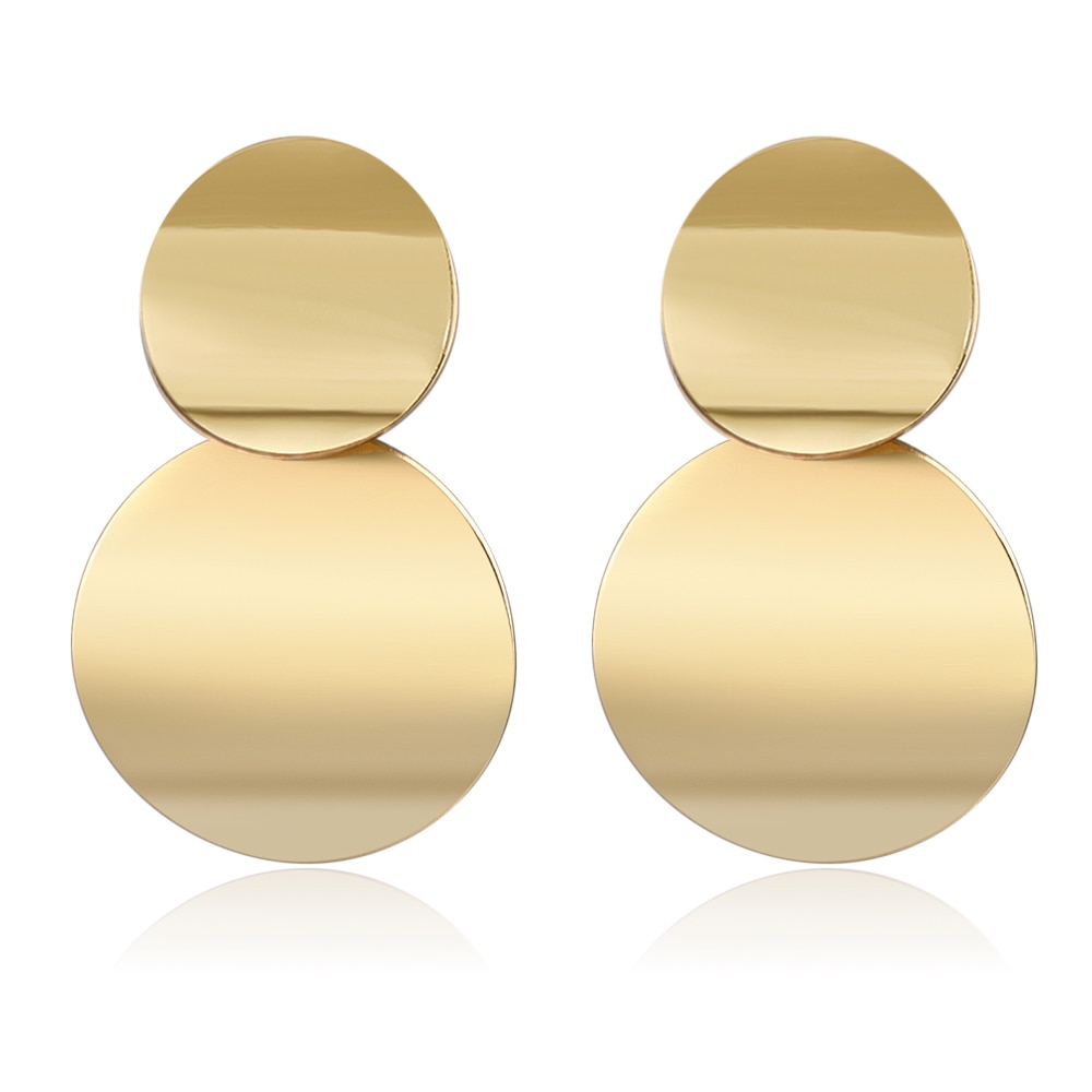 Gold Shell Fluff Dangle Drop Earrings Gold Shell Fluff Dangle Drop Earrings