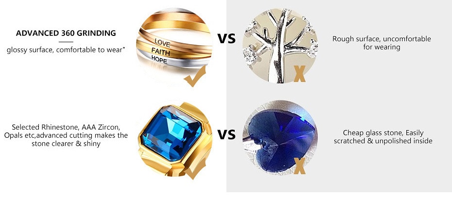 Smooth Gold Silver Color Wedding Rings