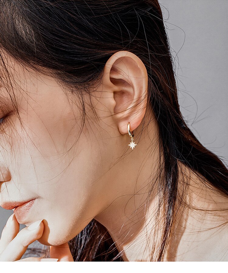 Moon and Star Dangle Earrings Moon and Star Dangle Earrings
