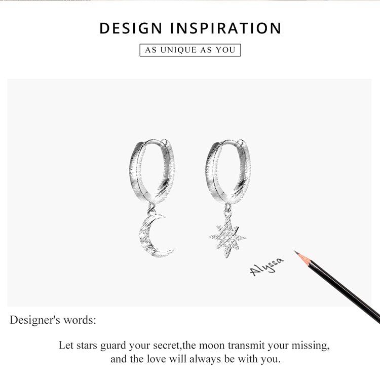 Moon and Star Dangle Earrings Moon and Star Dangle Earrings