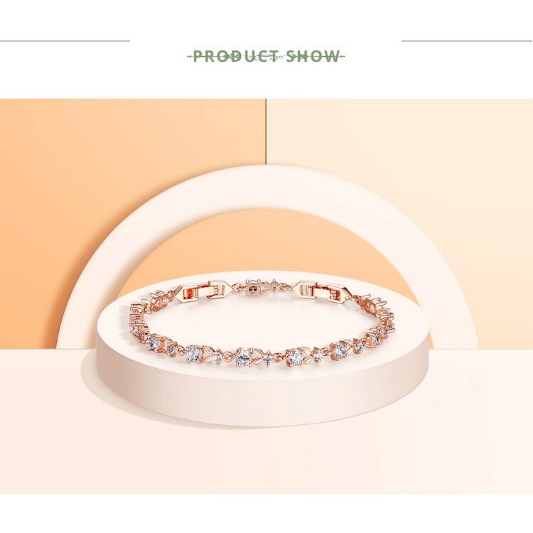 6 Colors Rose Gold Color Chain Link Bracelet 6 Colors Rose Gold Color Chain Link Bracelet