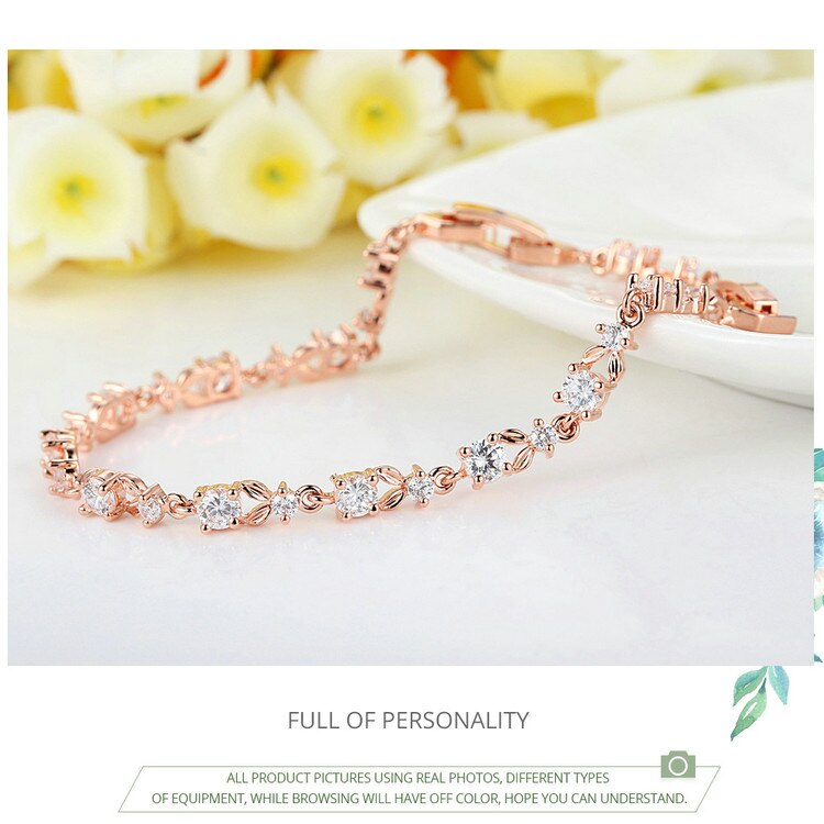 6 Colors Rose Gold Color Chain Link Bracelet 6 Colors Rose Gold Color Chain Link Bracelet