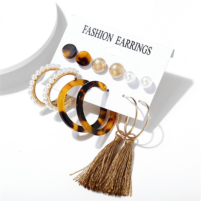 Vintage Tassel Acrylic Earrings For Women Vintage Tassel Acrylic Earrings For Women