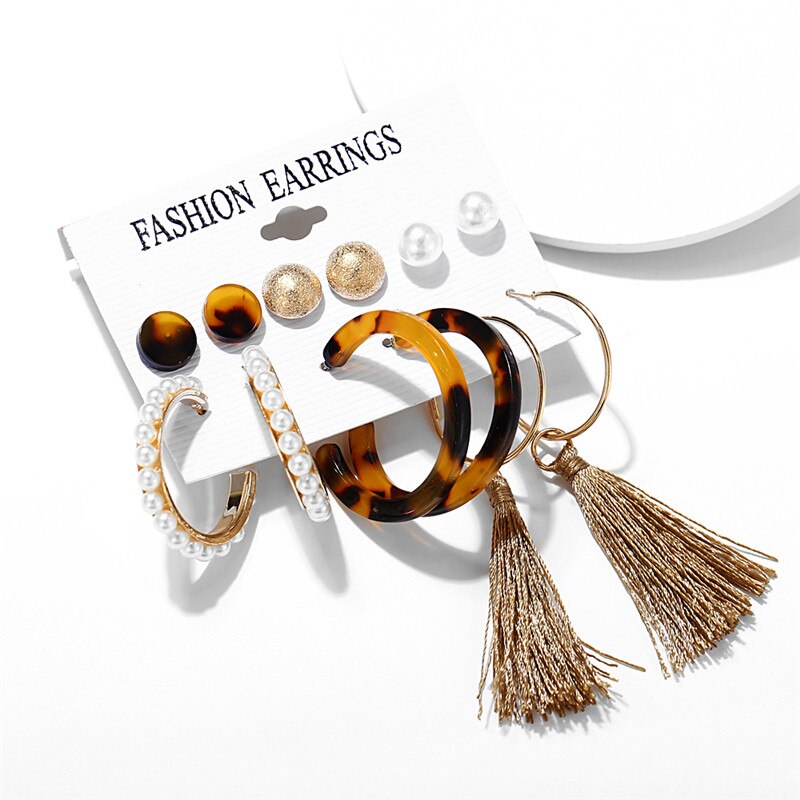 Vintage Tassel Acrylic Earrings For Women Vintage Tassel Acrylic Earrings For Women