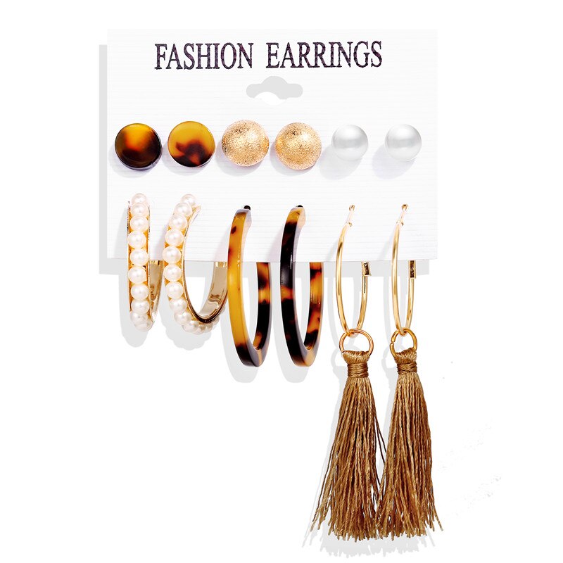 Vintage Tassel Acrylic Earrings For Women Vintage Tassel Acrylic Earrings For Women
