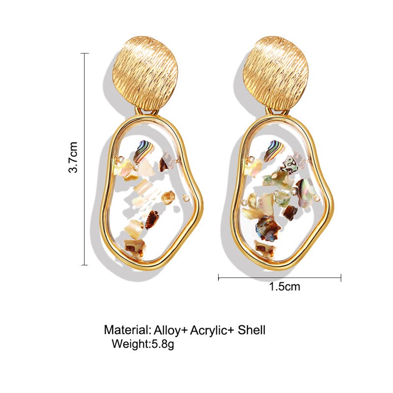 Geometric Shell Earrings For Women Geometric Shell Earrings For Women