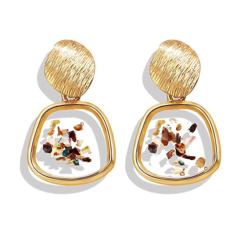 Geometric Shell Earrings For Women Geometric Shell Earrings For Women