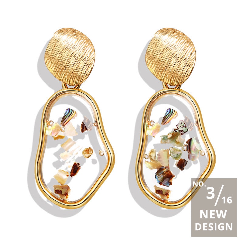 Geometric Shell Earrings For Women Geometric Shell Earrings For Women