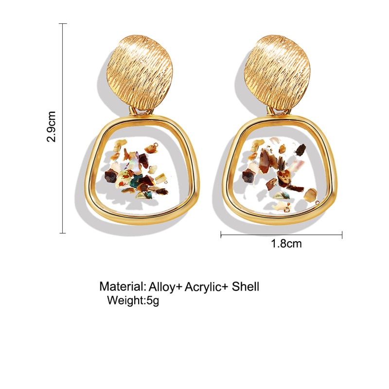 Geometric Shell Earrings For Women Geometric Shell Earrings For Women