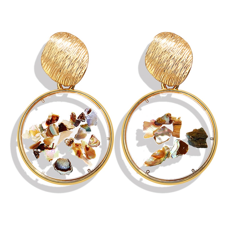 Geometric Shell Earrings For Women Geometric Shell Earrings For Women