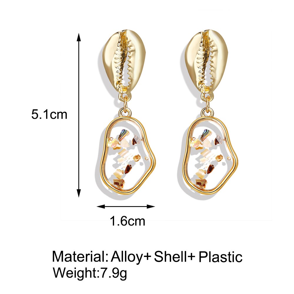 Geometric Shell Earrings For Women Geometric Shell Earrings For Women