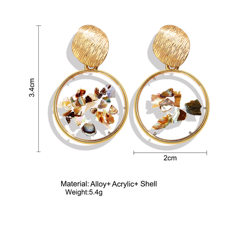 Geometric Shell Earrings For Women Geometric Shell Earrings For Women