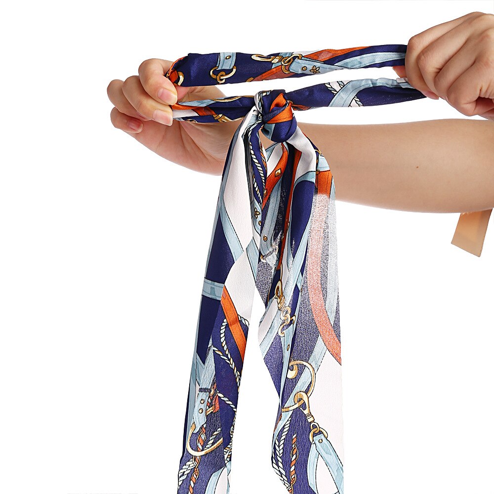 Floral Print Scrunchies Solid Long Hair Ribbon Floral Print Scrunchies Solid Long Hair Ribbon