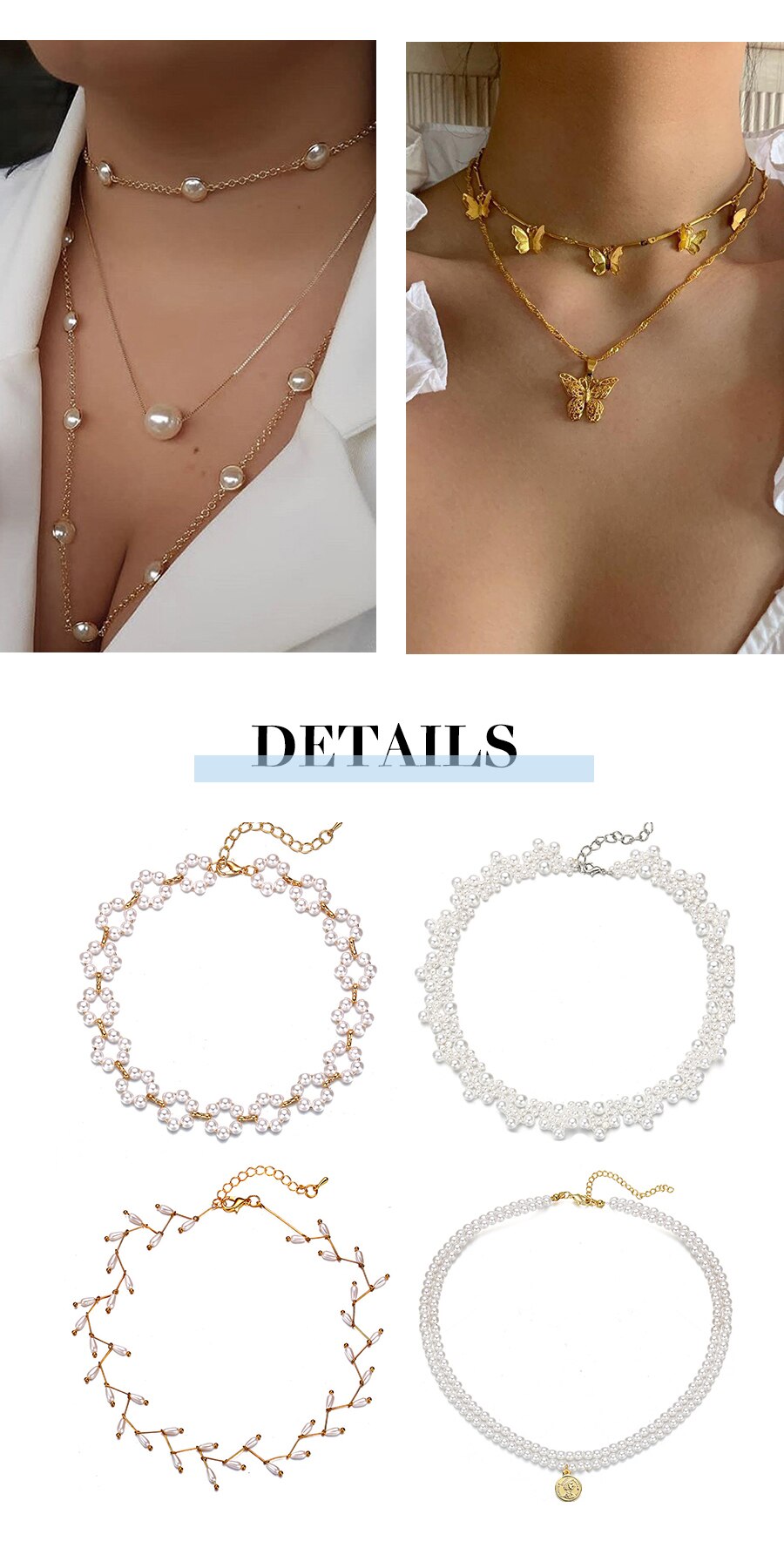 Elegant Flower Pearl Choker Necklaces Elegant Flower Pearl Choker Necklaces