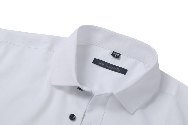 Men's Bamboo Fiber Dress Shirts Casual Slim Fit Long Sleeve Male Social Shirts Comfortable Non Iron Solid Chemise Homme Blue Men's Bamboo Fiber Dress Shirts Casual Slim Fit Long Sleeve Male Social Shirts Comfortable Non Iron Solid Chemise Homme Blue