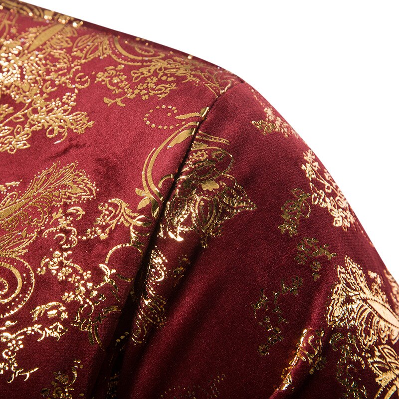 Steampunk Hombre Blazer Men Paisley Floral Tuxedo Suit Jacket Men Blazer Double Breasted Wedding Stage Show Blazer Masculino Steampunk Hombre Blazer Men Paisley Floral Tuxedo Suit Jacket Men Blazer Double Breasted Wedding Stage Show Blazer Masculino