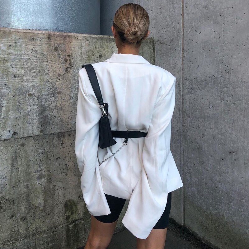 women's double breasted blazer long sleeve jacket loose coat women's double breasted blazer long sleeve jacket loose coat