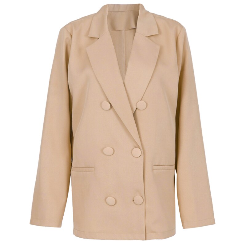 women's double breasted blazer long sleeve jacket loose coat women's double breasted blazer long sleeve jacket loose coat