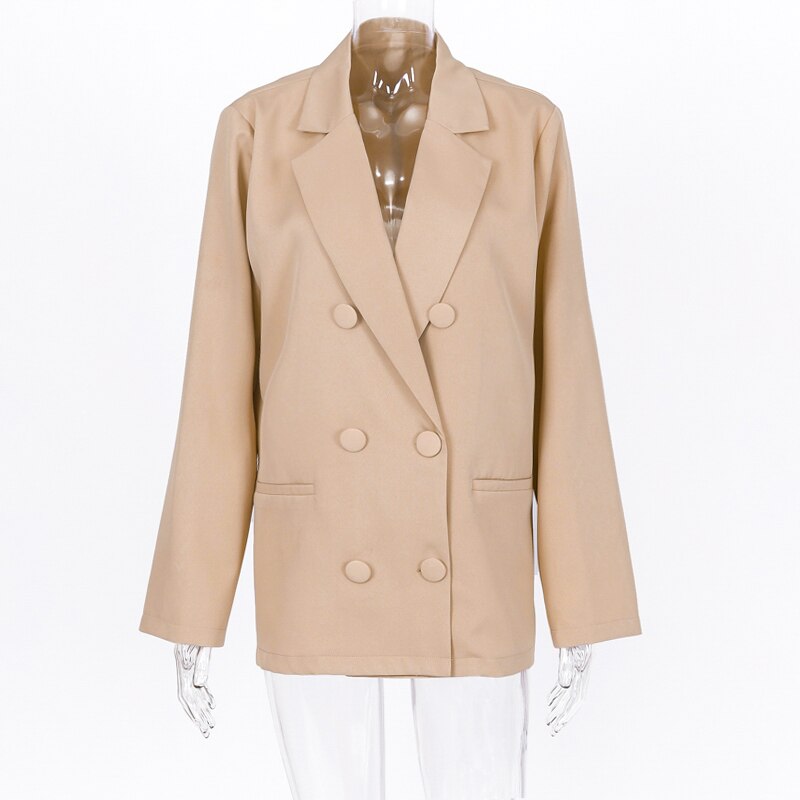 women's double breasted blazer long sleeve jacket loose coat women's double breasted blazer long sleeve jacket loose coat