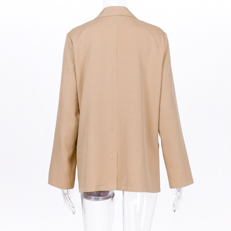 women's double breasted blazer long sleeve jacket loose coat women's double breasted blazer long sleeve jacket loose coat
