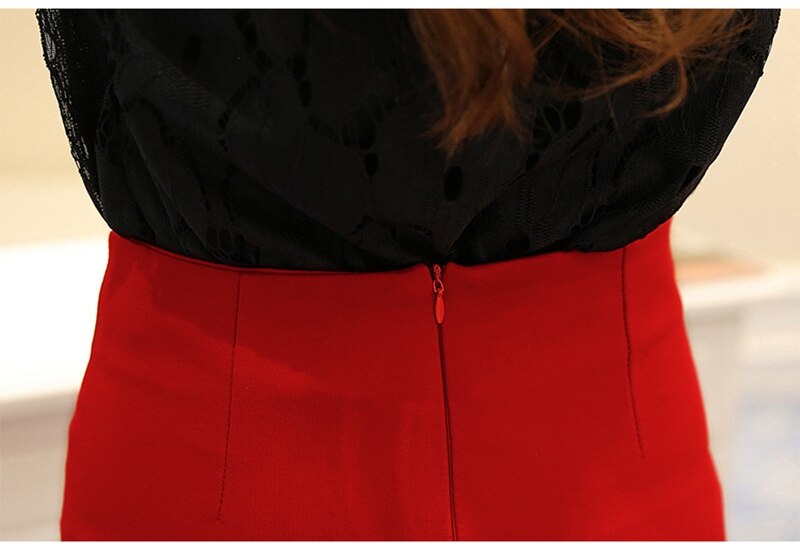 Women's Plus Size High Waist Work Slim Pencil Skirt