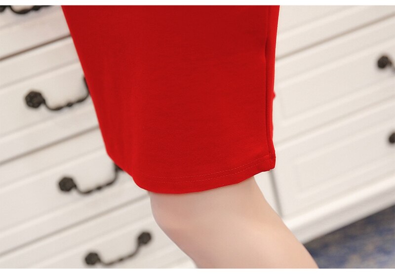 Women's Plus Size High Waist Work Slim Pencil Skirt