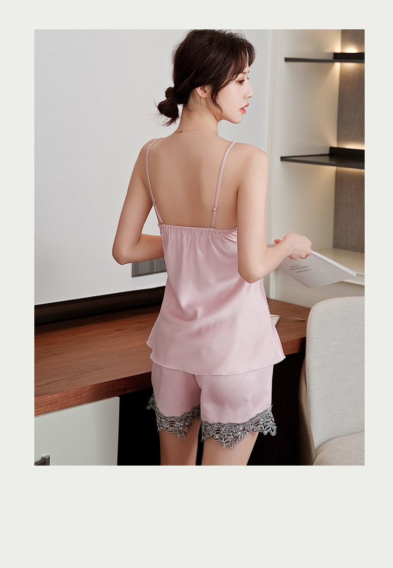 5PC Women's Silk  Sleep Suit